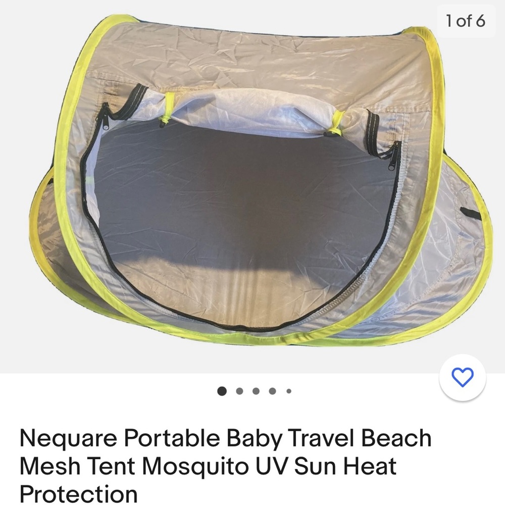 Portable Baby Travel Beach Mesh Tent Mosquito UV protection. New without box.